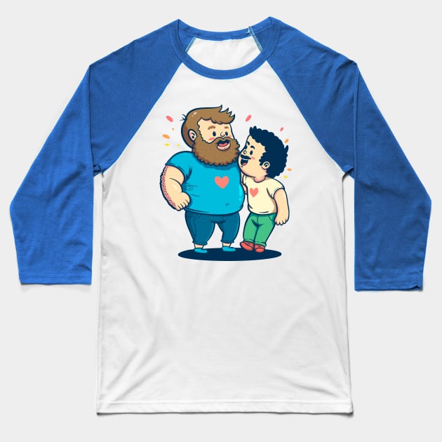 Gay Bear Daddy and Chaser Baseball T-Shirt by ArtDiggs